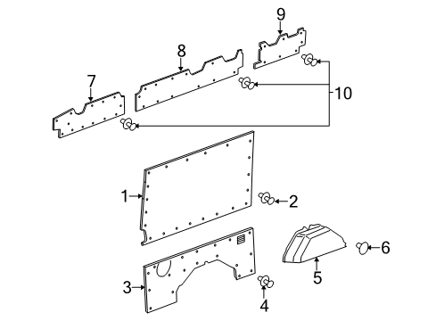 2020 Ford Transit Interior Trim - Side Panel Diagram 10