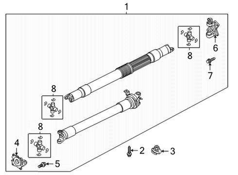 2022 Ford F-150 Drive Shaft - Rear Diagram 2