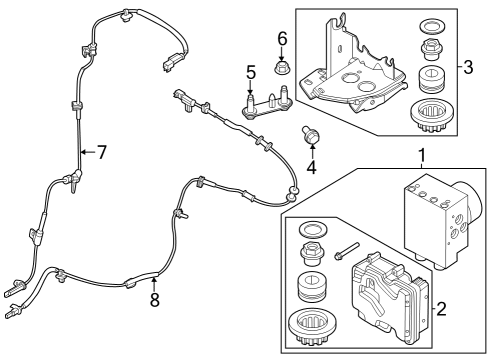 2023 Ford F-250 Super Duty ABS Components Diagram