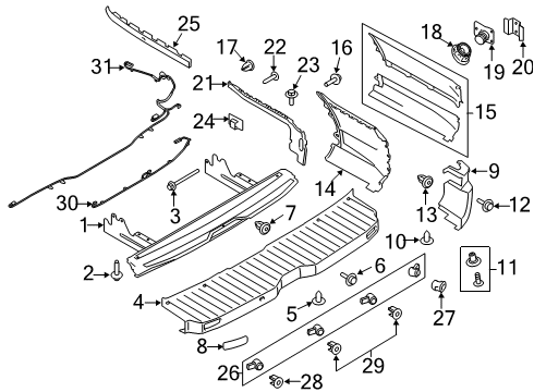 2023 Ford Transit MOULDING - BUMPER PROTECTION Diagram for LK4Z-17C829-FA