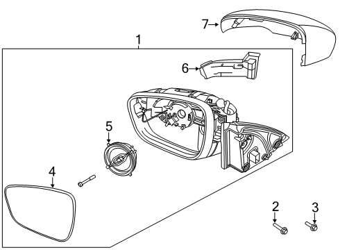 2022 Ford Escape Outside Mirrors Diagram 2