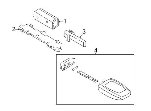 2020 Lincoln Continental Keyless Entry Components Diagram