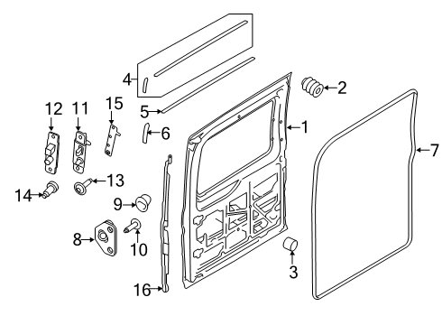 2023 Ford Transit Door & Components Diagram 5