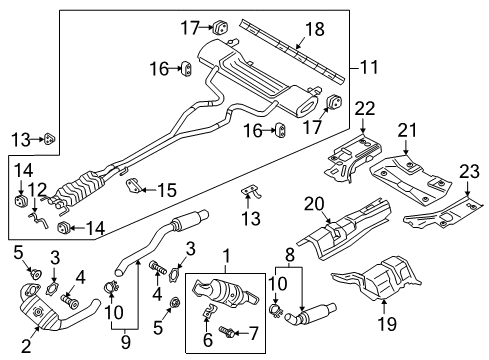 2020 Lincoln Continental Exhaust Components Diagram 1