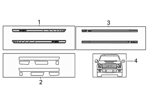 2023 Ford F-150 Stripe Tape & Decals Diagram