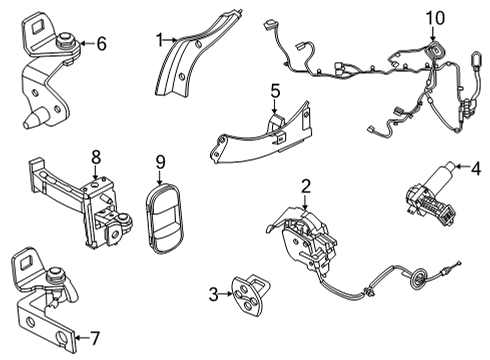 2022 Ford Mustang Mach-E Front Door Diagram 3