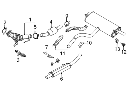 2021 Ford Bronco Sport CONVERTER ASY Diagram for LX6Z-5E212-KR