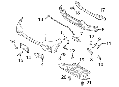 2023 Ford Explorer BRACKET - FOG LAMP Diagram for MB5Z-15266-BA