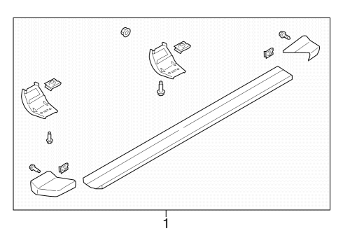 2023 Ford F-150 Lightning Running Board Diagram 1