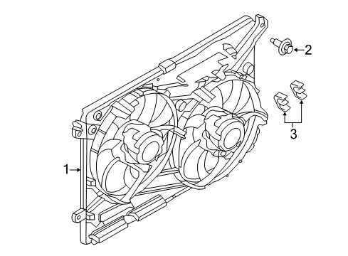 2020 Ford Fusion Cooling System, Radiator, Water Pump, Cooling Fan Diagram 1