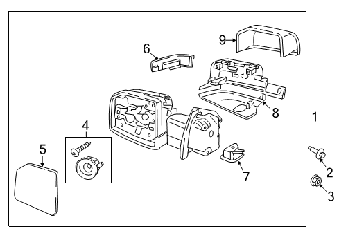 2020 Ford F-150 Mirrors Diagram 3