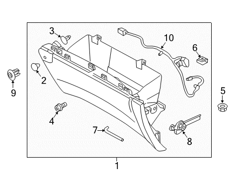 2023 Ford Edge Glove Box Diagram