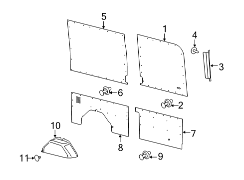 2021 Ford Transit MOULDING Diagram for EK4Z-6142411-J