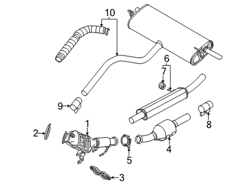 2021 Ford Bronco Sport Exhaust Components Diagram 1