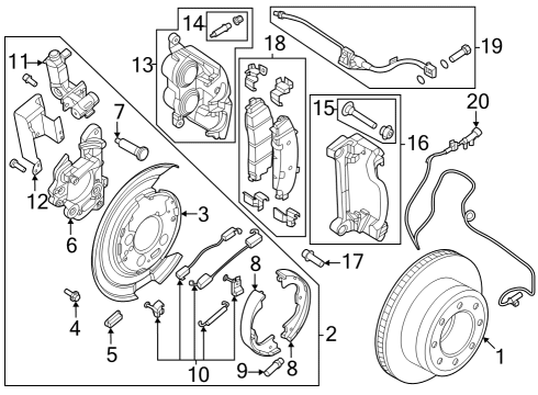 2024 Ford F-350 Super Duty Rear Brakes Diagram