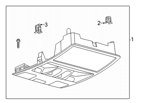 2023 Ford Escape CONSOLE ASY - OVERHEAD Diagram for LJ6Z-58519A70-AA