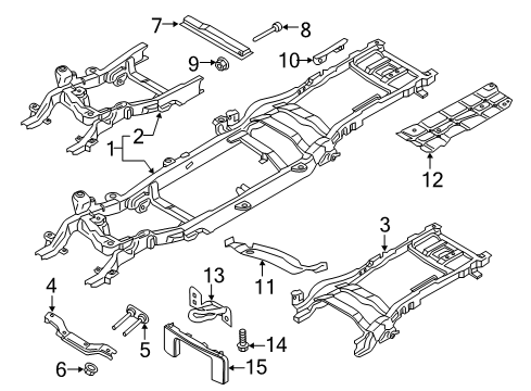 2021 Ford F-250 Super Duty Frame & Components Diagram 5