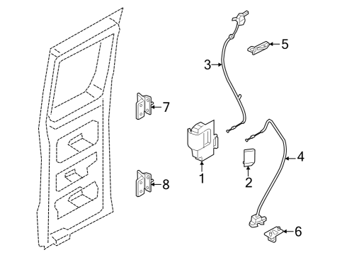 2022 Ford E-Transit Side Door Diagram 2