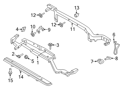 2021 Ford Edge Radiator Support Diagram