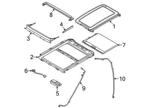 2023 Ford Maverick GLASS Diagram for NZ6Z-54500A18-B