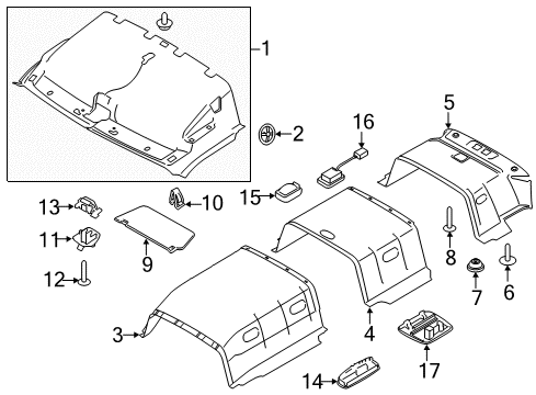 2022 Ford Transit RETAINER - SUN VISOR Diagram for MK4Z-5804132-AB