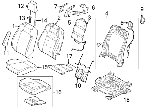 2024 Ford Mustang PAD Diagram for PR3Z-5464810-A