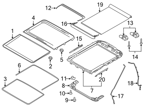 2022 Ford F-150 Sunroof Diagram 1