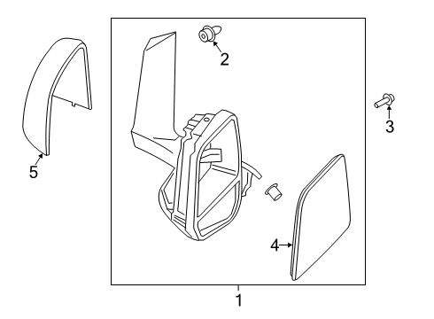 2023 Ford Transit Connect Outside Mirrors Diagram