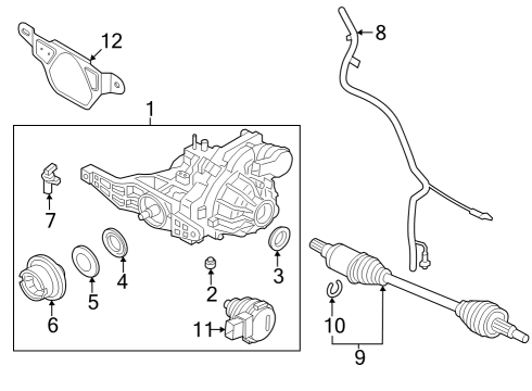 2023 Ford Maverick Axle & Differential - Rear Diagram