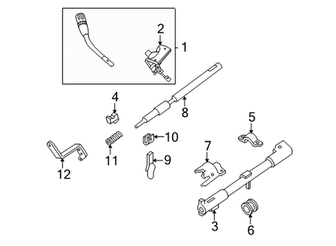 2021 Ford E-350/E-350 Super Duty CABLE ASY - SELECTOR LEVER CON Diagram for LC2Z-7E395-E