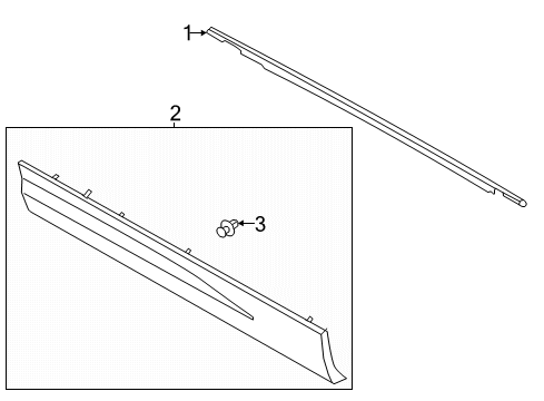 2023 Lincoln Corsair Exterior Trim - Rear Door Diagram