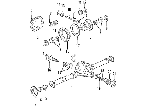 2000 Ford F-150 CASE - DIFFERENTIAL Diagram for LC3Z-4205-A