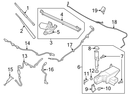 2023 Ford F-350 Super Duty Wipers Diagram 2