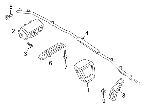 2020 Lincoln Continental Air Bag Components Diagram 1