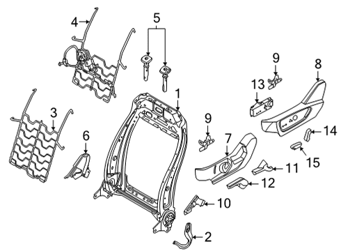 2021 Ford Bronco Sport Front Seat Components Diagram 2