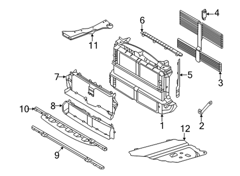 2023 Ford Maverick Radiator Support Diagram