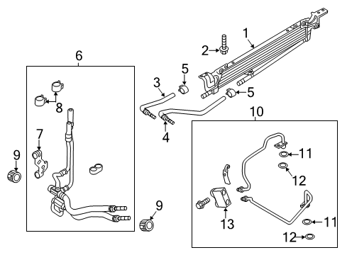 2019 Ford Police Interceptor Sedan Trans Oil Cooler Diagram 1