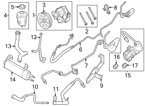 2024 Ford F-350 Super Duty P/S Pump & Hoses Diagram 4