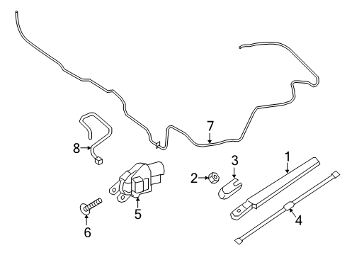 2021 Lincoln Nautilus Wiper & Washer Components Diagram 1