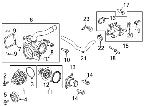 2021 Lincoln Corsair Water Pump Diagram 1