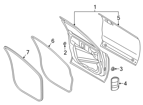 2021 Ford Escape WEATHERSTRIP Diagram for LJ6Z-7820531-A