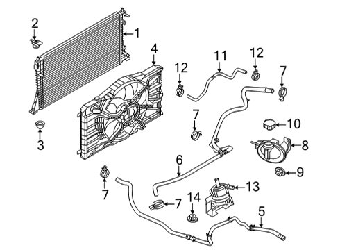 2023 Ford Mustang Mach-E INSULATOR - RUBBER Diagram for LJ9Z-8125-A