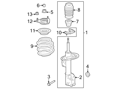 2024 Ford Mustang SPRING - FRONT Diagram for PR3Z-5310-K