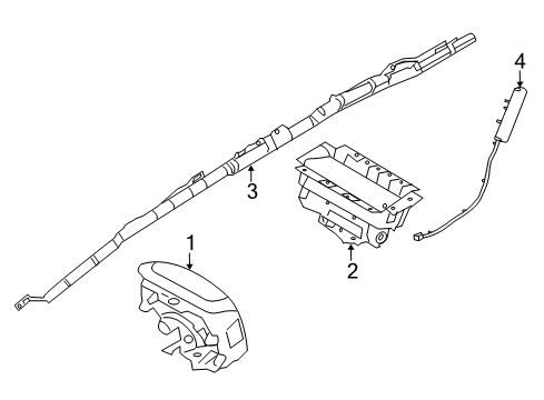 2019 Ford Police Interceptor Sedan Air Bag Components Diagram 1