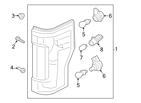 2023 Ford F-250 Super Duty SOCKET ASY Diagram for LC3Z-13411-C