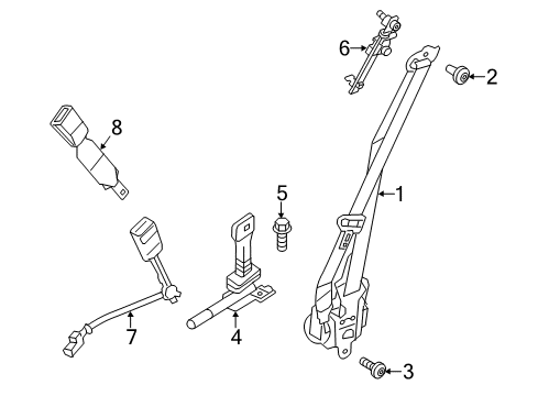 2019 Ford Police Interceptor Sedan Seat Belt Diagram 1