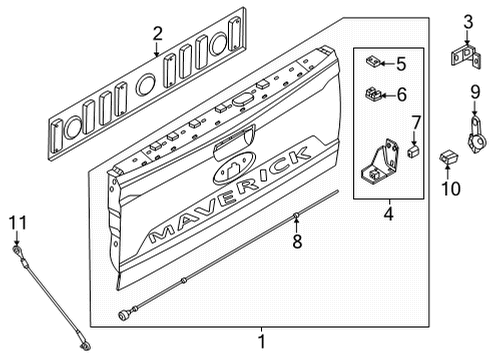 2023 Ford Maverick CLAMP Diagram for NZ6Z-60430B12-A