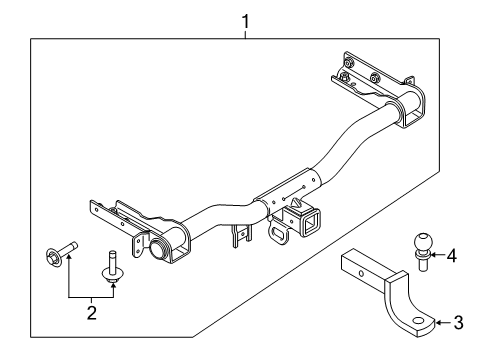 2020 Ford Edge Trailer Hitch Components Diagram 1