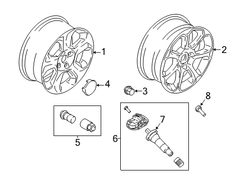 2020 Ford EcoSport Wheels Diagram 1