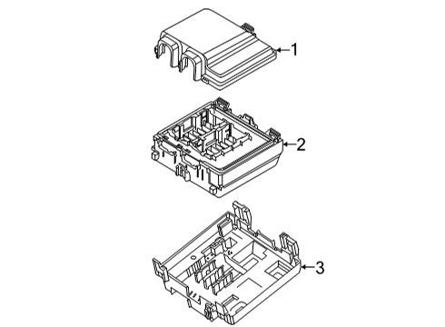 2022 Ford Bronco Sport PANEL ASY - FUSE JUNCTION Diagram for LX6Z-14A068-Z